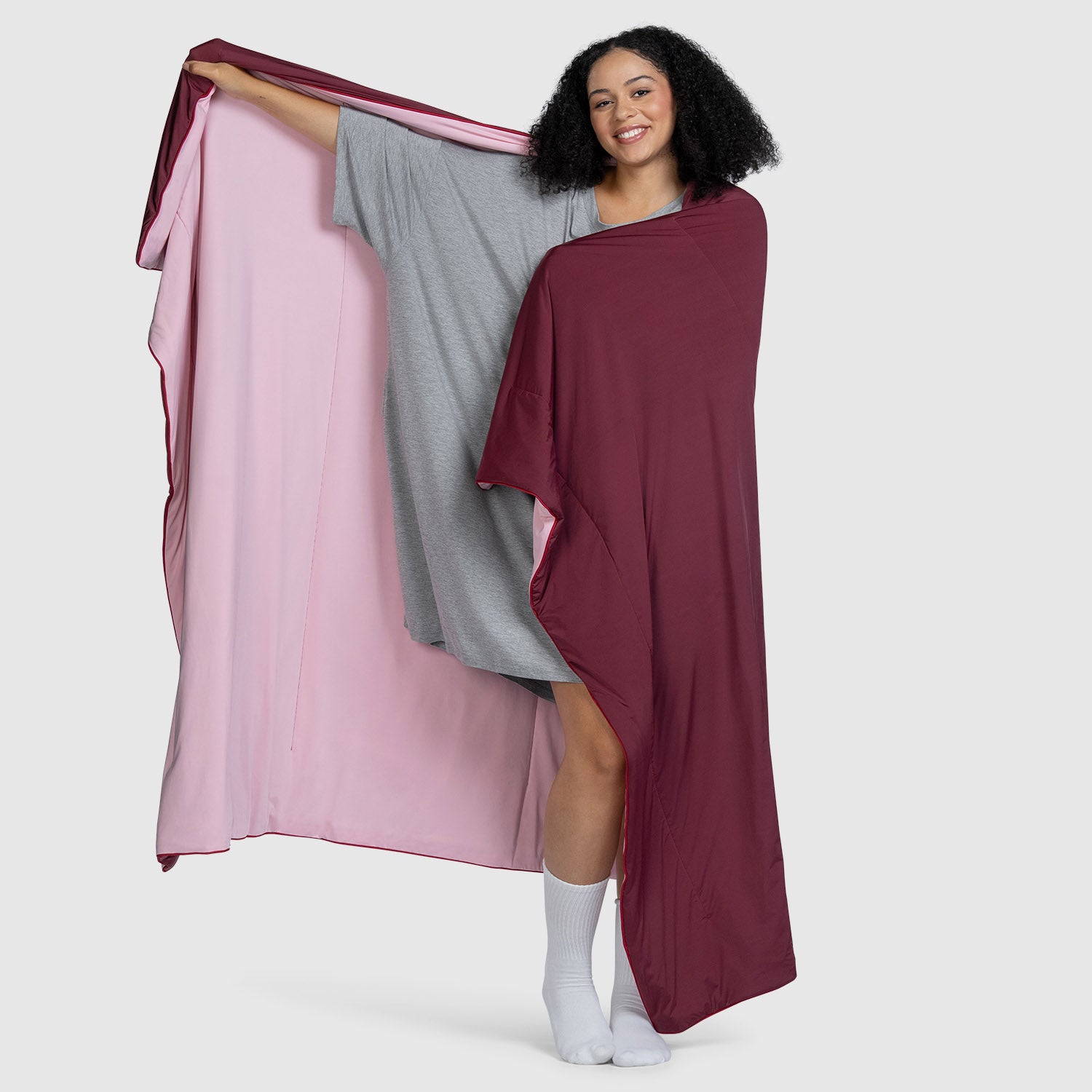 Pink/Burgundy Colour Block Main image